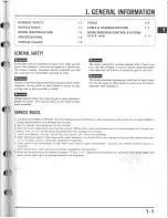 Предварительный просмотр 3 страницы Honda Elite 50 LX Service Manual