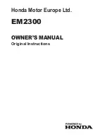 Предварительный просмотр 1 страницы Honda EM2300 Owner'S Manual