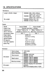 Preview for 34 page of Honda EM3000 Owner'S Manual