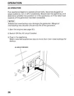 Предварительный просмотр 28 страницы Honda EP3100CX Owner'S Manual