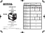 Предварительный просмотр 1 страницы Honda EU30i Owner'S Manual