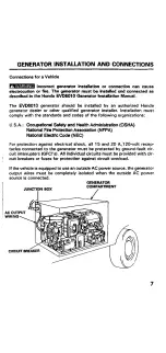 Preview for 9 page of Honda EVD6010 Owner'S Manual