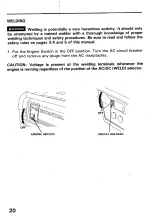 Предварительный просмотр 22 страницы Honda EW140 Owner'S Manual