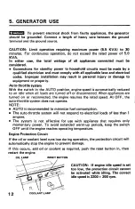 Предварительный просмотр 16 страницы Honda EX5500 Owner'S Manual