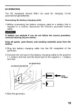 Предварительный просмотр 21 страницы Honda EX700c Owner'S Manual