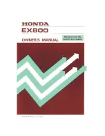 Honda EX800 Owner'S Manual предпросмотр