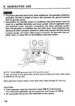 Preview for 12 page of Honda EX800 Owner'S Manual