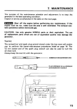 Preview for 17 page of Honda EX800 Owner'S Manual