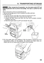 Preview for 25 page of Honda EX800 Owner'S Manual