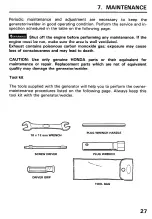 Preview for 29 page of Honda EXW171S Owner'S Manual