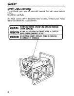 Предварительный просмотр 6 страницы Honda EZ1400 Owner'S Manual