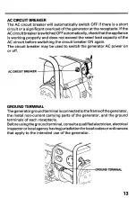 Предварительный просмотр 15 страницы Honda EZ3500 Owner'S Manual