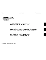 Предварительный просмотр 3 страницы Honda FES250 Owner'S Manual