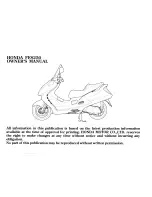 Предварительный просмотр 5 страницы Honda FES250 Owner'S Manual