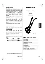 Предварительный просмотр 25 страницы Honda FG201 Owner'S Manual