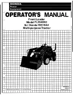 Preview for 1 page of Honda FL5540K0 Operator'S Manual