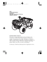 Honda FOURTRAX 2009 Owner'S Manual preview