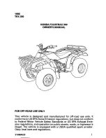 Honda Fourtrax 300 Owner'S Manual preview