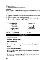 Предварительный просмотр 118 страницы Honda Fourtrax 300 Owner'S Manual