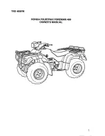 Honda Fourtrax Foreman TRX400FW 1997 Owner'S Manual preview