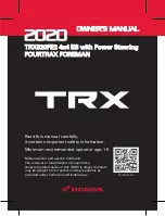 Honda FourTrax Foreman TRX520FE2 2020 Owner'S Manual preview