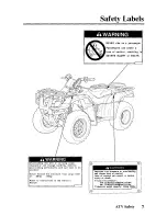 Предварительный просмотр 16 страницы Honda FOURTRAX RANCHER AT 2006 TRX400FA Owner'S Manual