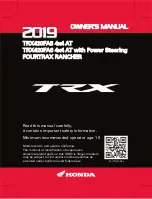 Honda FourTrax Rancher TRX420FA5 2019 Owner'S Manual предпросмотр