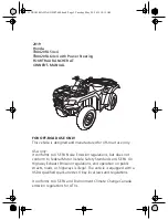 Предварительный просмотр 3 страницы Honda FourTrax Rancher TRX420FA5 2019 Owner'S Manual