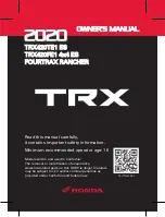 Honda FourTrax Rancher TRX420FE1 2020 Owner'S Manual preview