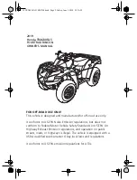 Preview for 3 page of Honda FourTrax Rincon TRX680FA5 2019 Owner'S Manual