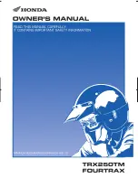 Preview for 1 page of Honda Fourtrax TRX 250TM Owner'S Manual