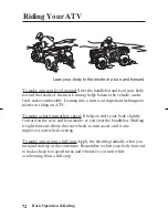 Предварительный просмотр 82 страницы Honda FOURTRAX Owner'S Manual