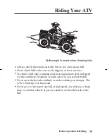 Предварительный просмотр 85 страницы Honda FOURTRAX Owner'S Manual