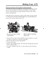 Предварительный просмотр 87 страницы Honda FOURTRAX Owner'S Manual