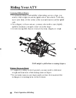 Предварительный просмотр 90 страницы Honda FOURTRAX Owner'S Manual