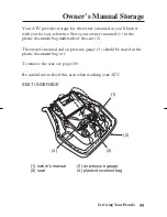 Предварительный просмотр 109 страницы Honda FOURTRAX Owner'S Manual