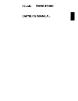 Preview for 2 page of Honda FR600 Owner'S Manual