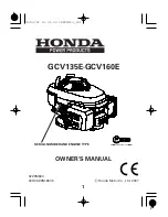 Honda GCV135E Owner'S Manual preview