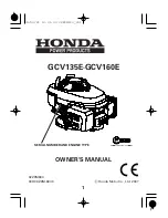 Preview for 1 page of Honda GCV135E Owner'S Manual