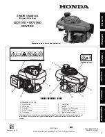 Honda GCV140 Owner'S Manual preview