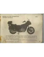 Предварительный просмотр 2 страницы Honda GL1100 1982 Owner'S Manual