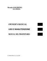 Honda GL1800A Owner'S Manual preview