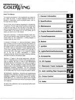 Preview for 1 page of Honda Goldwing GL1200L 1985 Manual