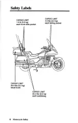 Предварительный просмотр 13 страницы Honda GoldWing GL1500 2000 Owner'S Manual