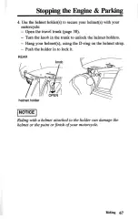 Предварительный просмотр 74 страницы Honda GoldWing GL1500 2000 Owner'S Manual