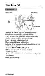 Предварительный просмотр 149 страницы Honda GoldWing GL1500 2000 Owner'S Manual