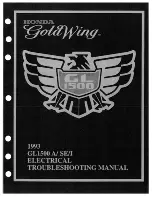 Honda GoldWing GL1500 A 1993 Troubleshooting Manual preview