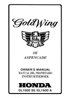 Honda Goldwing GL1500 A Owner'S Manual preview