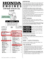 Honda GS190 Owner'S Manual preview