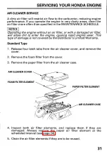 Предварительный просмотр 34 страницы Honda GX 610 standard Owner'S Manual